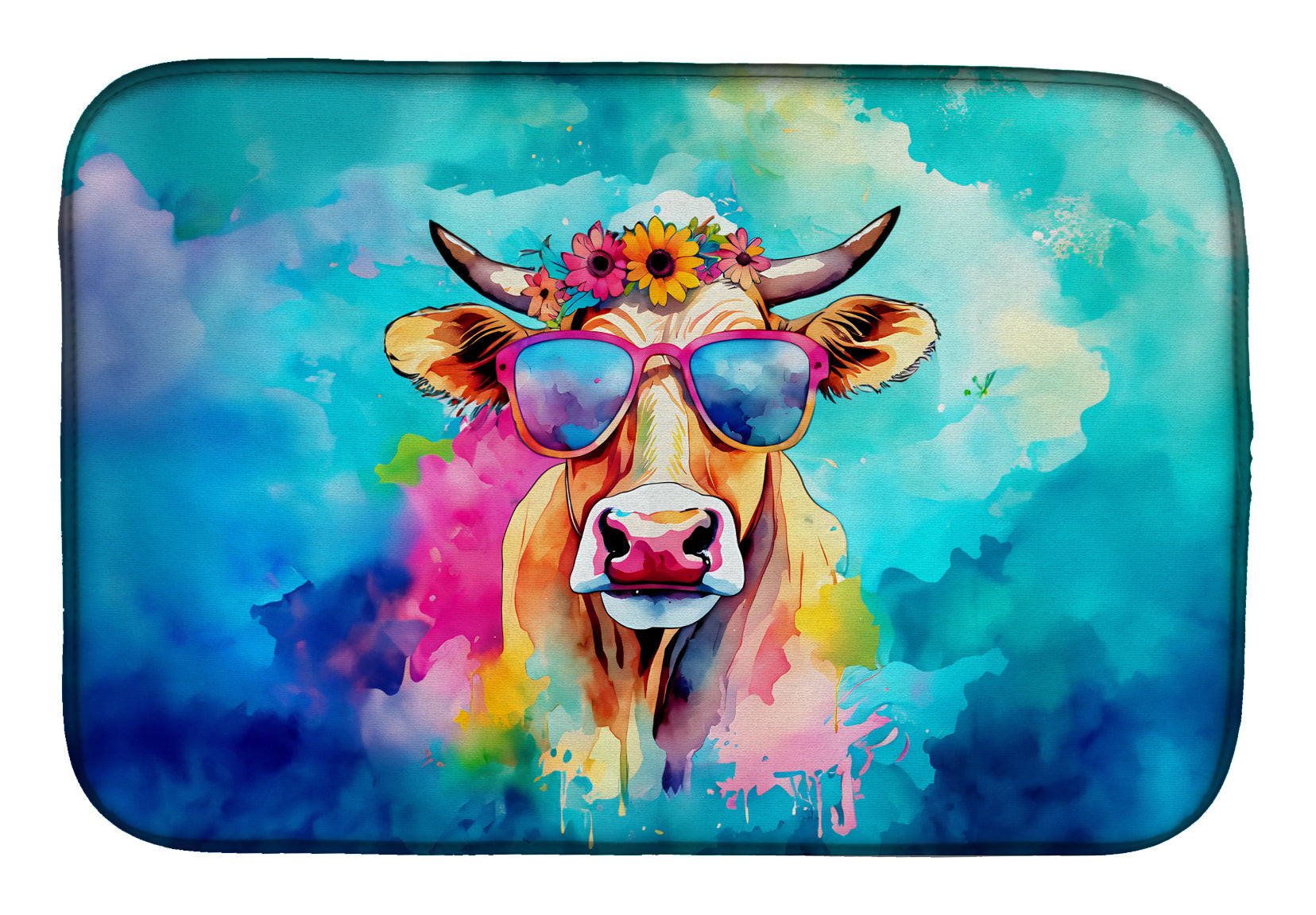 Buy this Hippie Animal Malvi Cow Dish Drying Mat