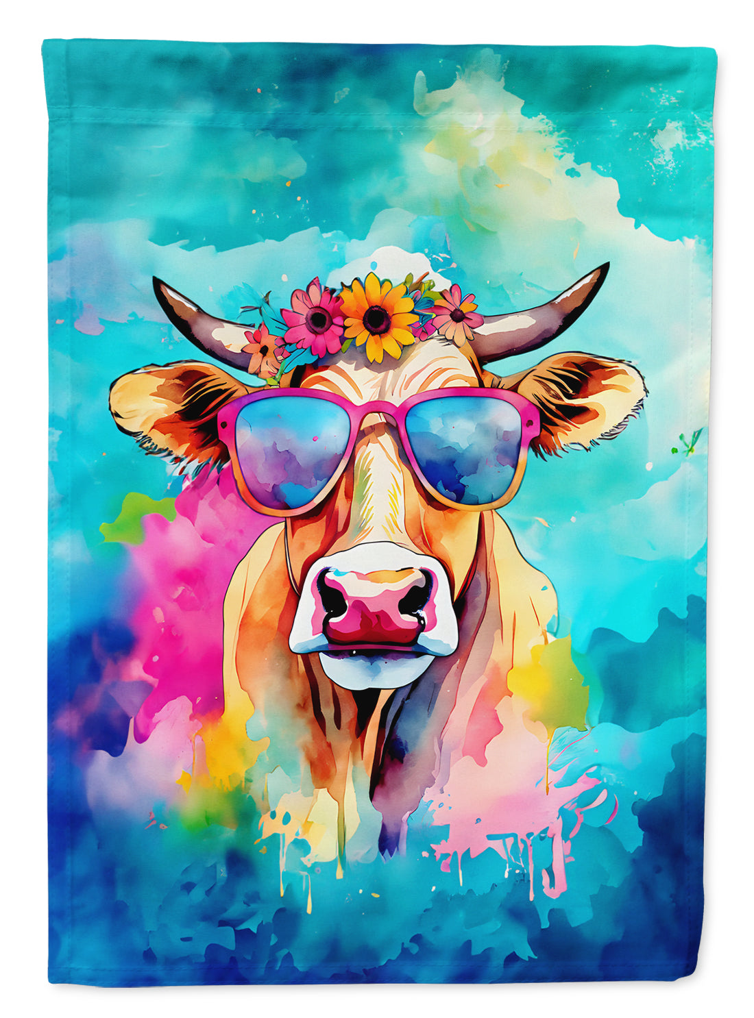 Buy this Hippie Animal Malvi Cow Garden Flag