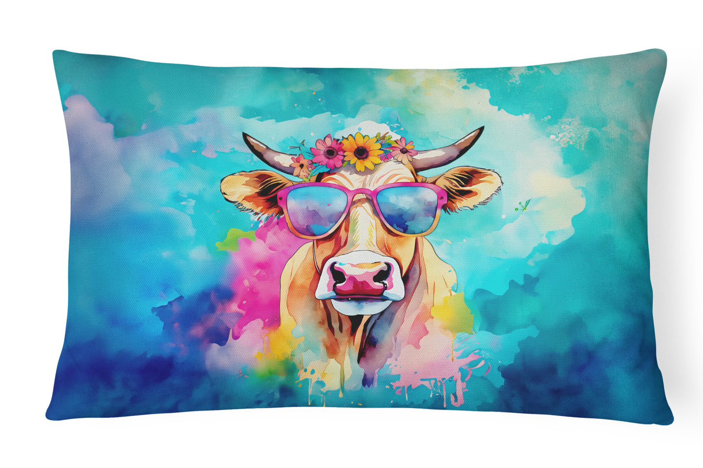 Buy this Hippie Animal Malvi Cow Throw Pillow