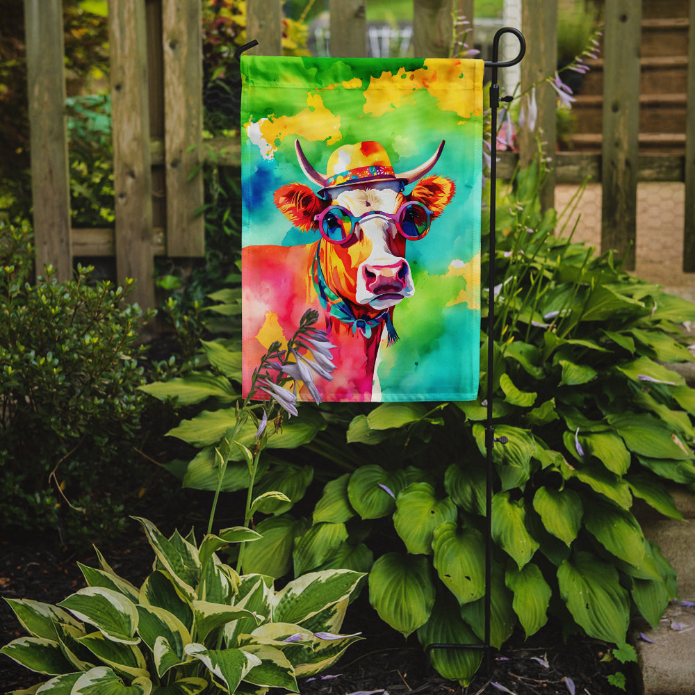 Hippie Animal Malvi Cow Garden Flag