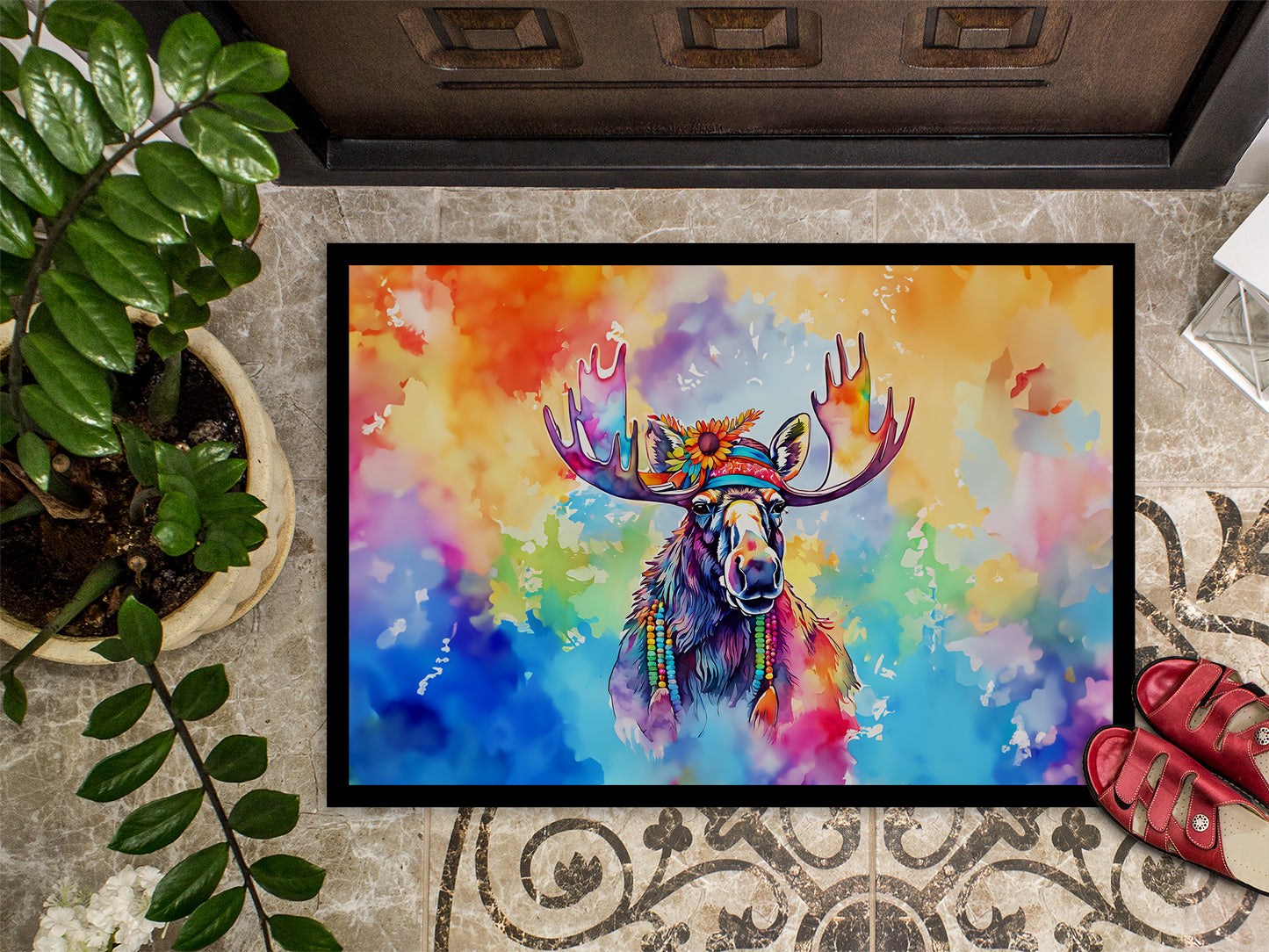 Hippie Animal Moose Doormat