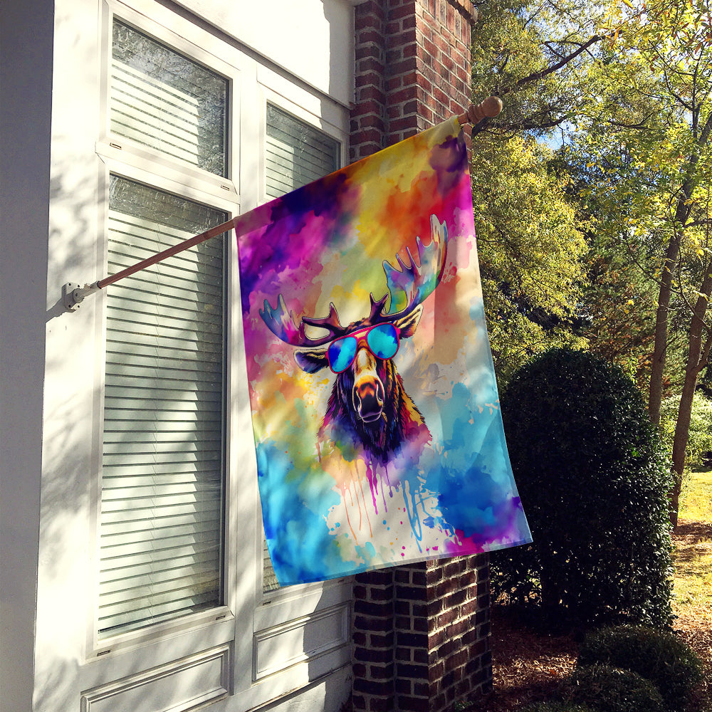 Hippie Animal Moose House Flag