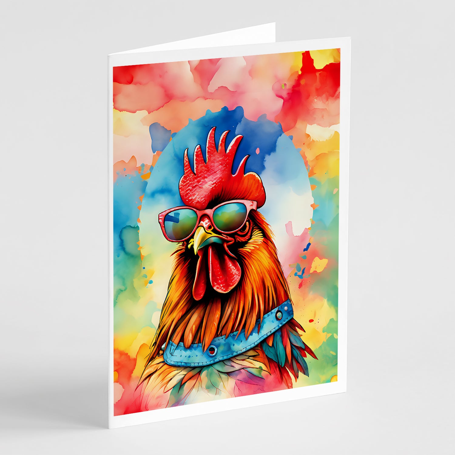 Buy this Hippie Animal Red Rooster Greeting Cards Pack of 8