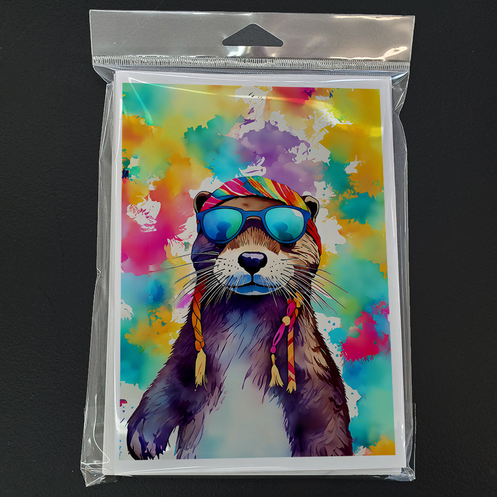 Hippie Animal Otter Greeting Cards Pack of 8