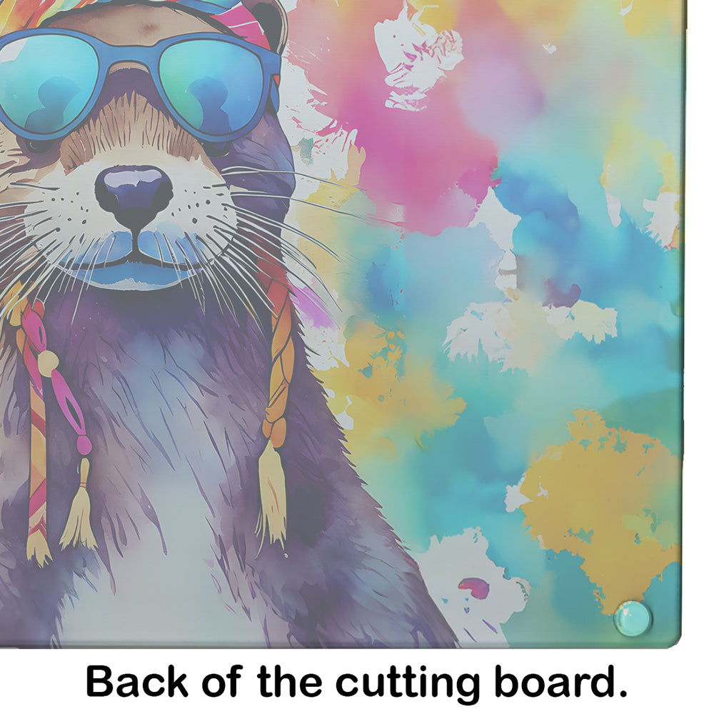 Hippie Animal Otter Glass Cutting Board