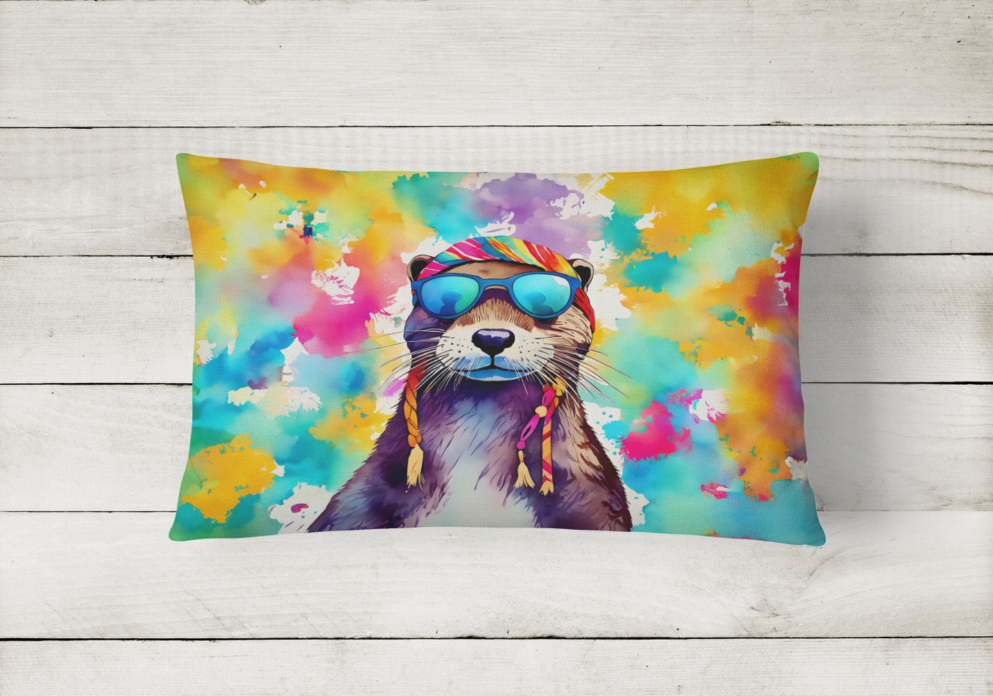 Hippie Animal Otter Throw Pillow