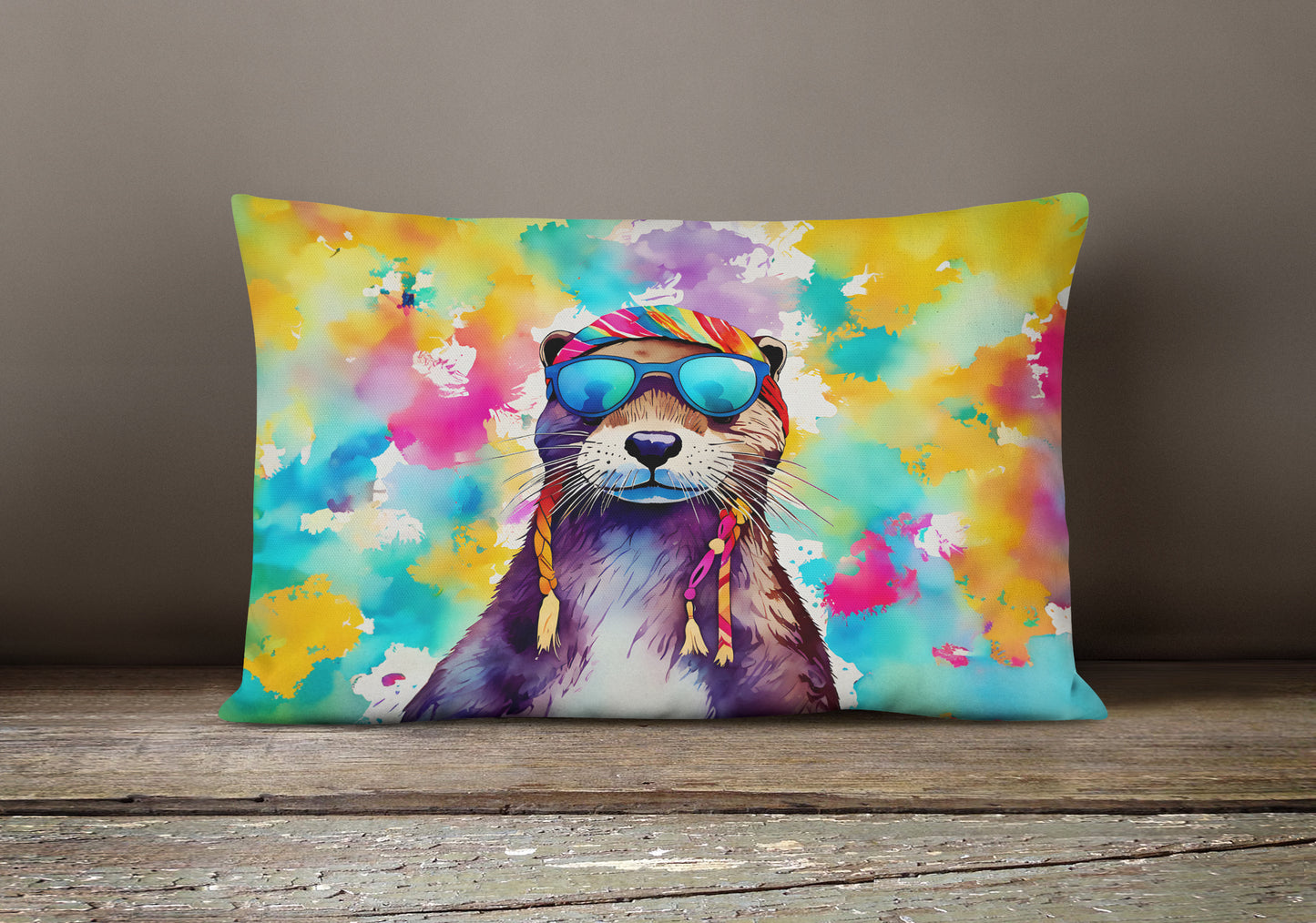 Hippie Animal Otter Throw Pillow