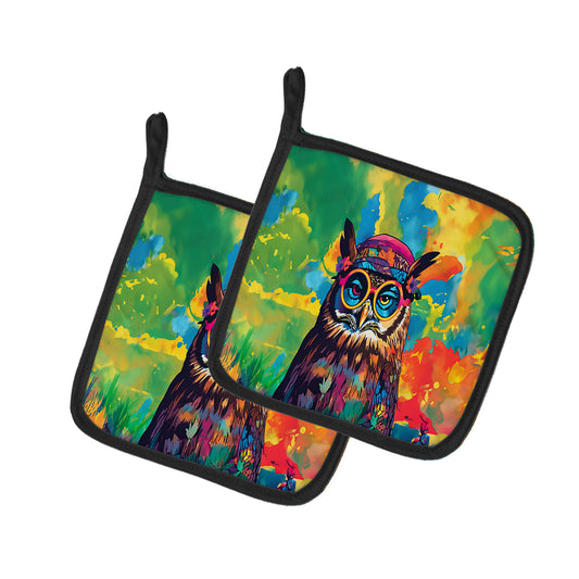 Buy this Hippie Animal Owl Pair of Pot Holders