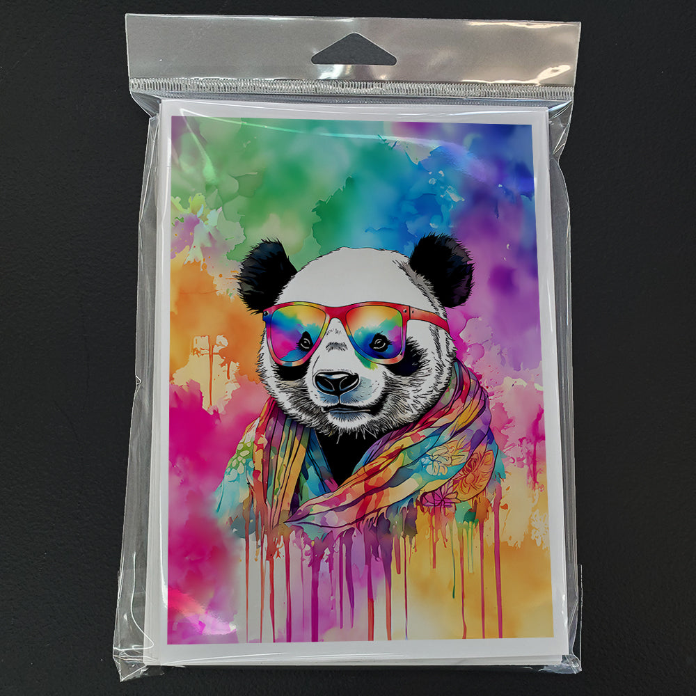 Hippie Animal Panda Greeting Cards Pack of 8