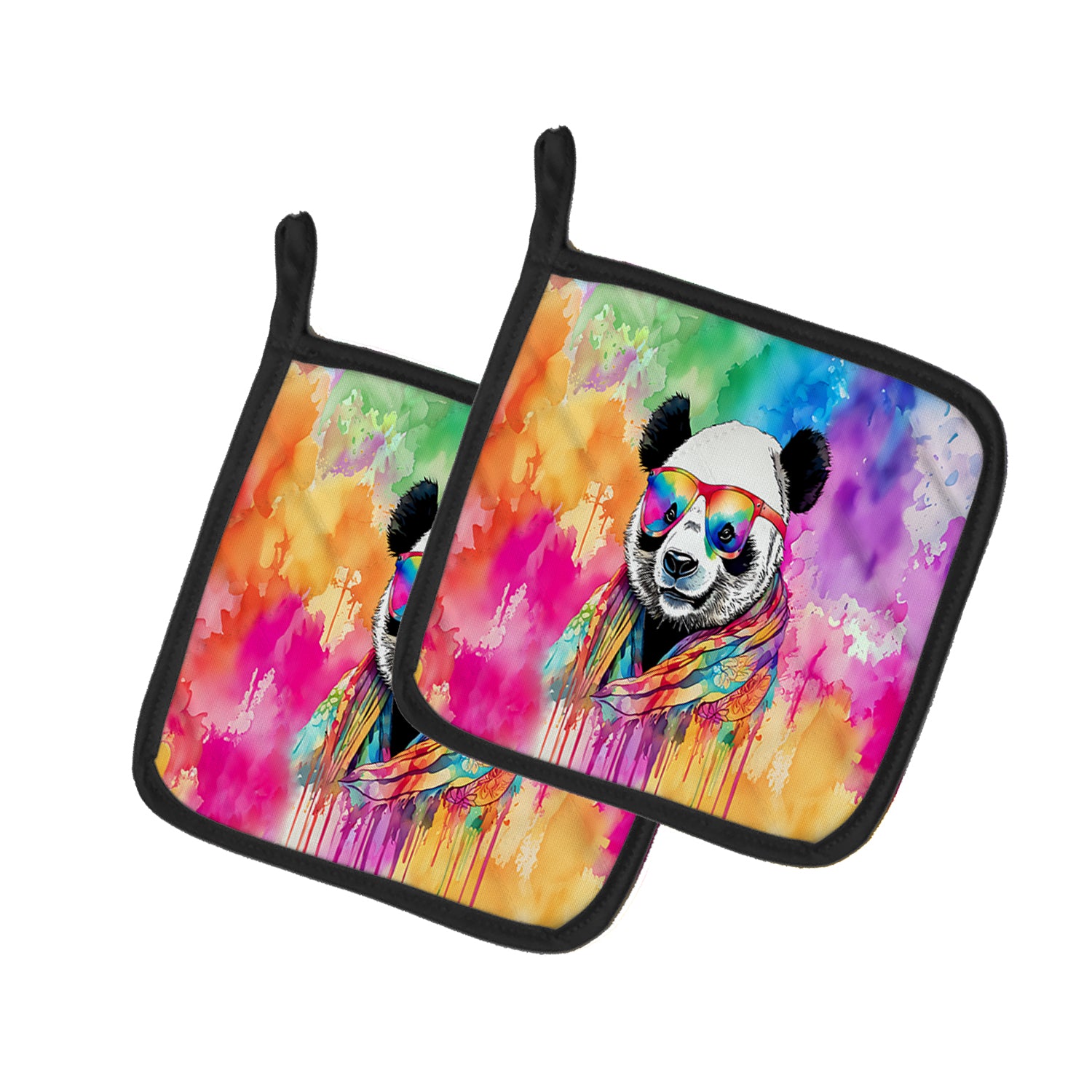 Buy this Hippie Animal Panda Pair of Pot Holders