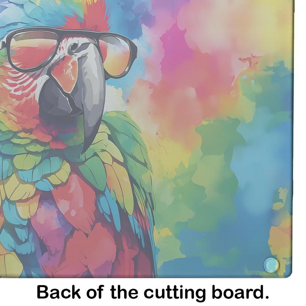 Hippie Animal Parrot Glass Cutting Board