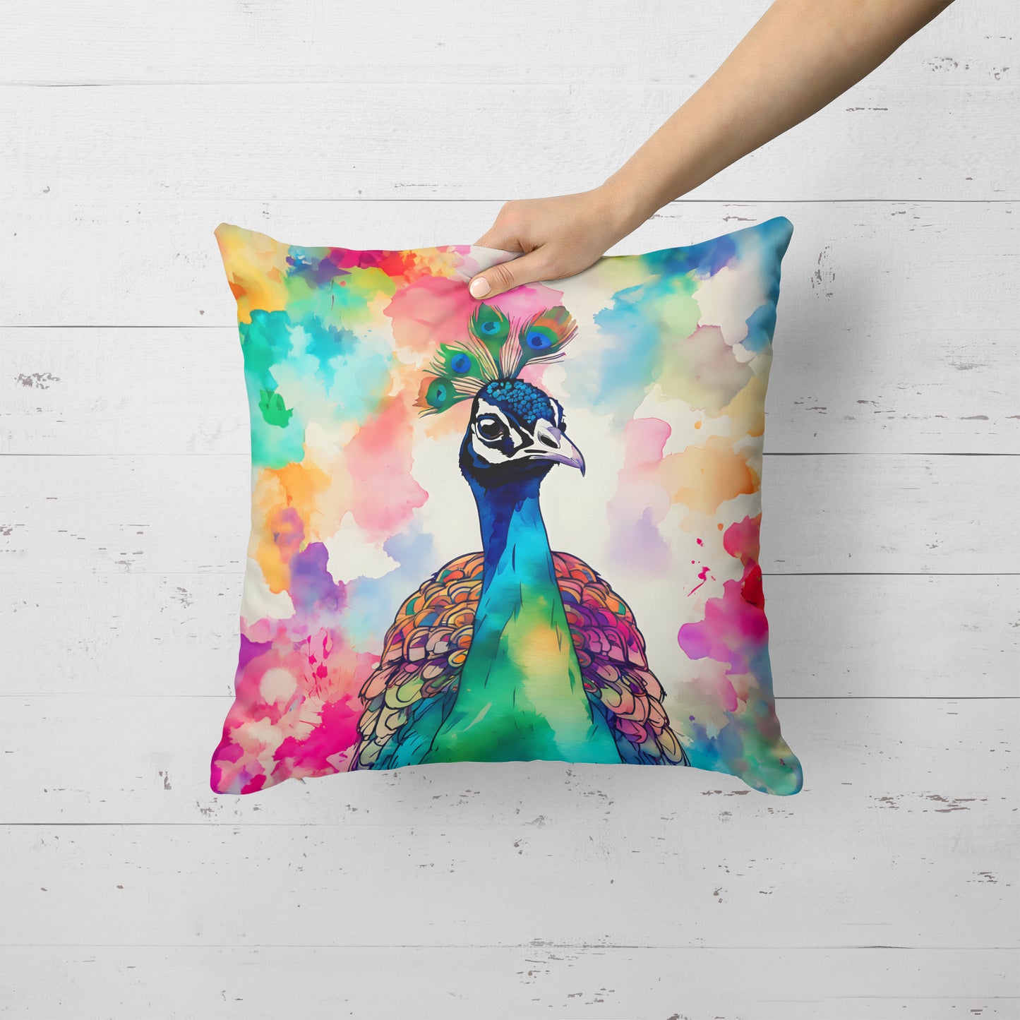 Hippie Animal Peacock Throw Pillow