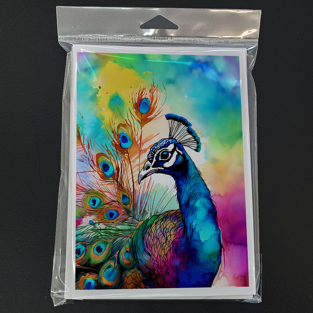 Hippie Animal Peacock Greeting Cards Pack of 8