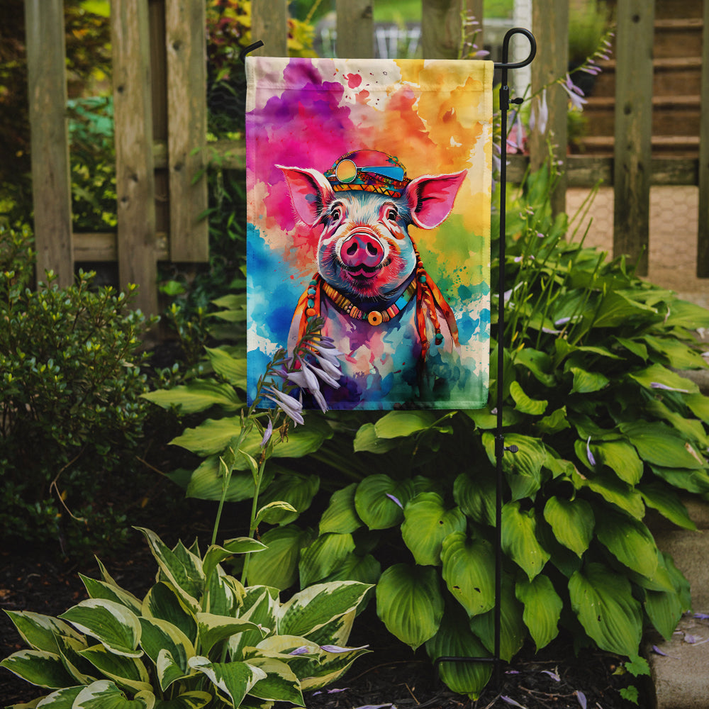 Hippie Animal Pig Garden Flag