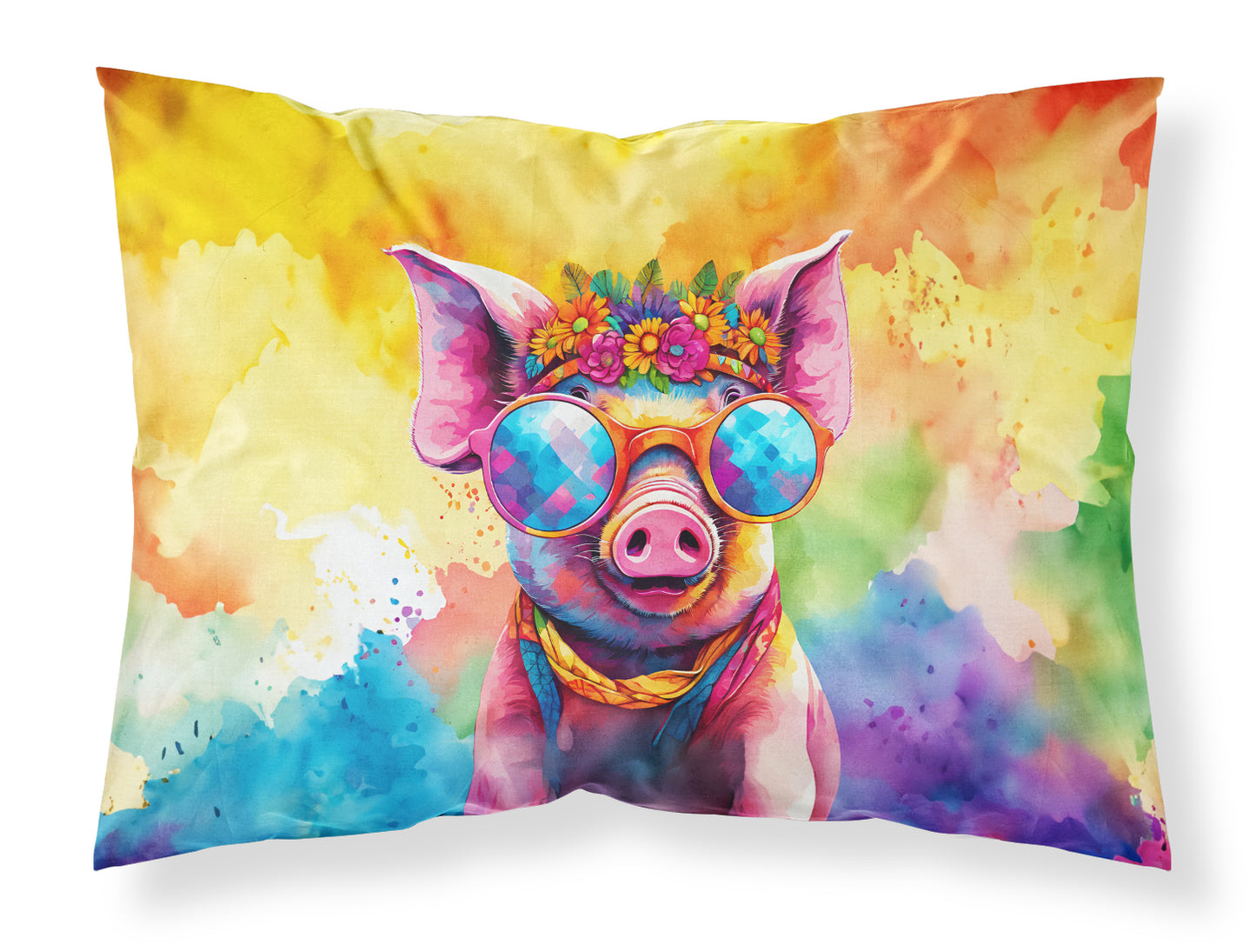 Buy this Hippie Animal Pig Standard Pillowcase