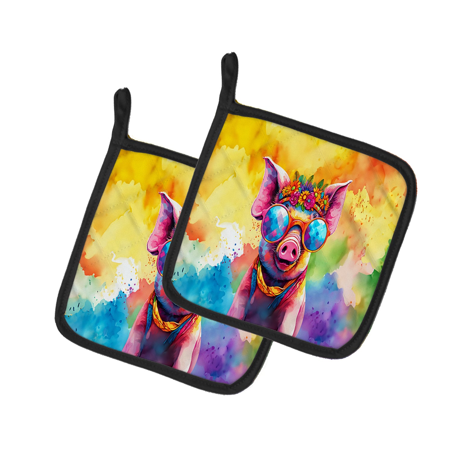 Buy this Hippie Animal Pig Pair of Pot Holders