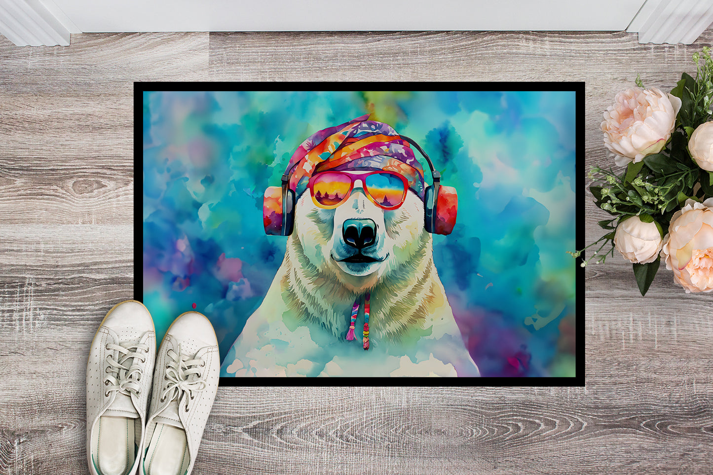 Hippie Animal Polar Bear Doormat