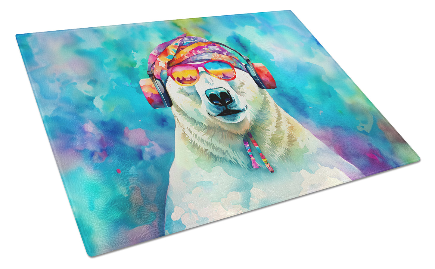 Buy this Hippie Animal Polar Bear Glass Cutting Board