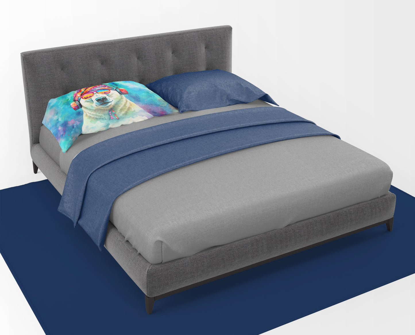Hippie Animal Polar Bear Standard Pillowcase