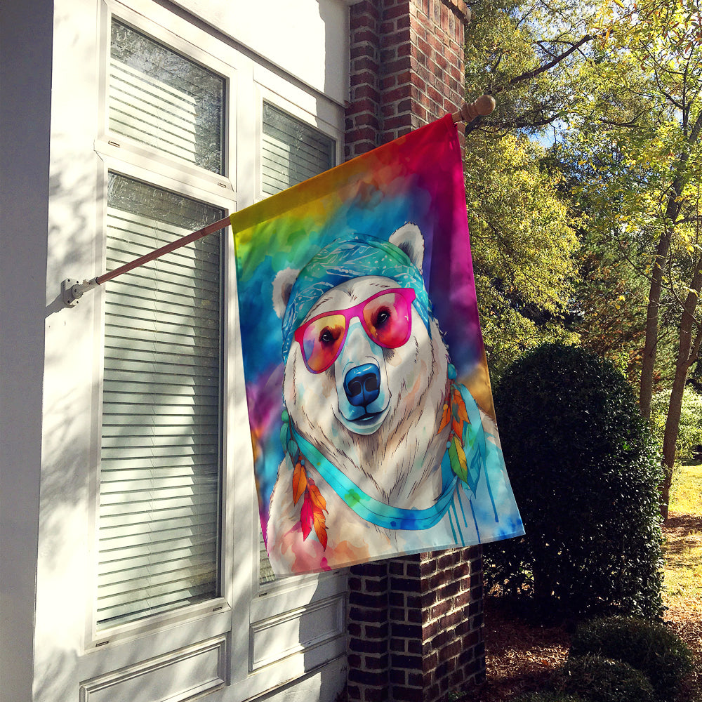 Hippie Animal Polar Bear House Flag