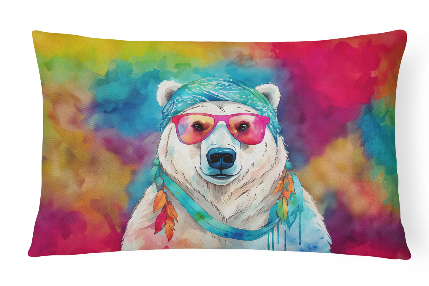 Buy this Hippie Animal Polar Bear Throw Pillow