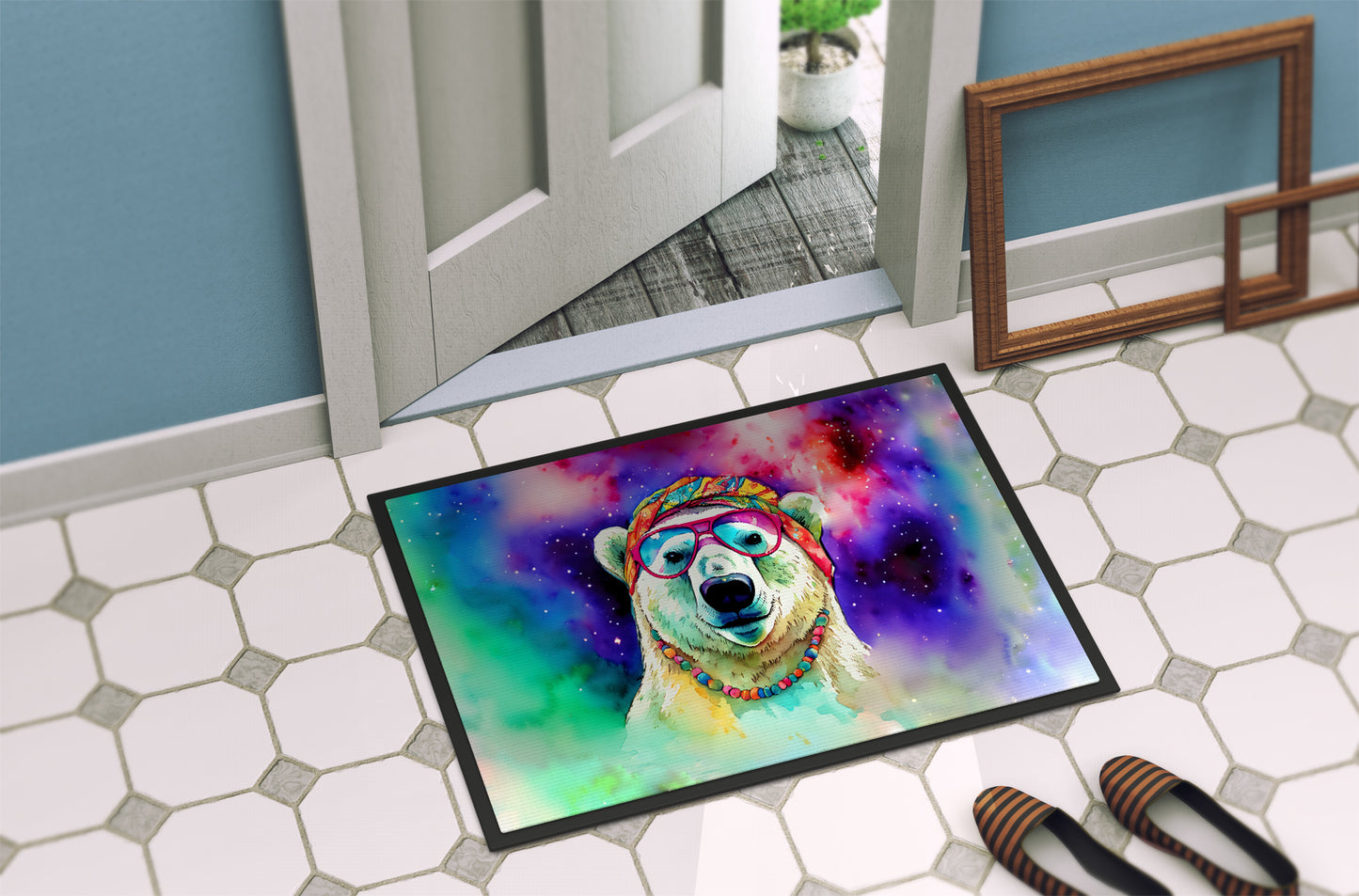 Hippie Animal Polar Bear Doormat