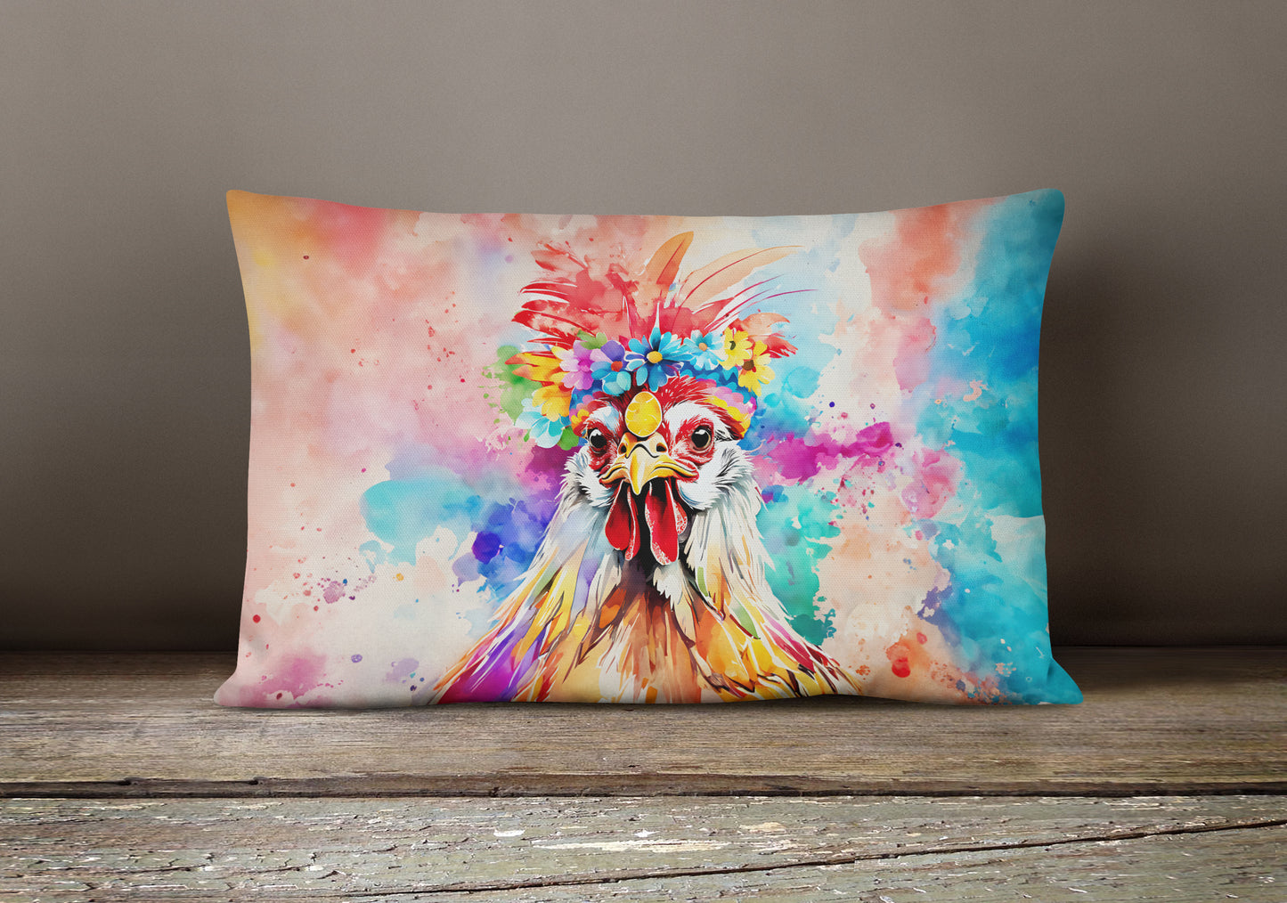 Hippie Animal Polish Poland Rooster Throw Pillow