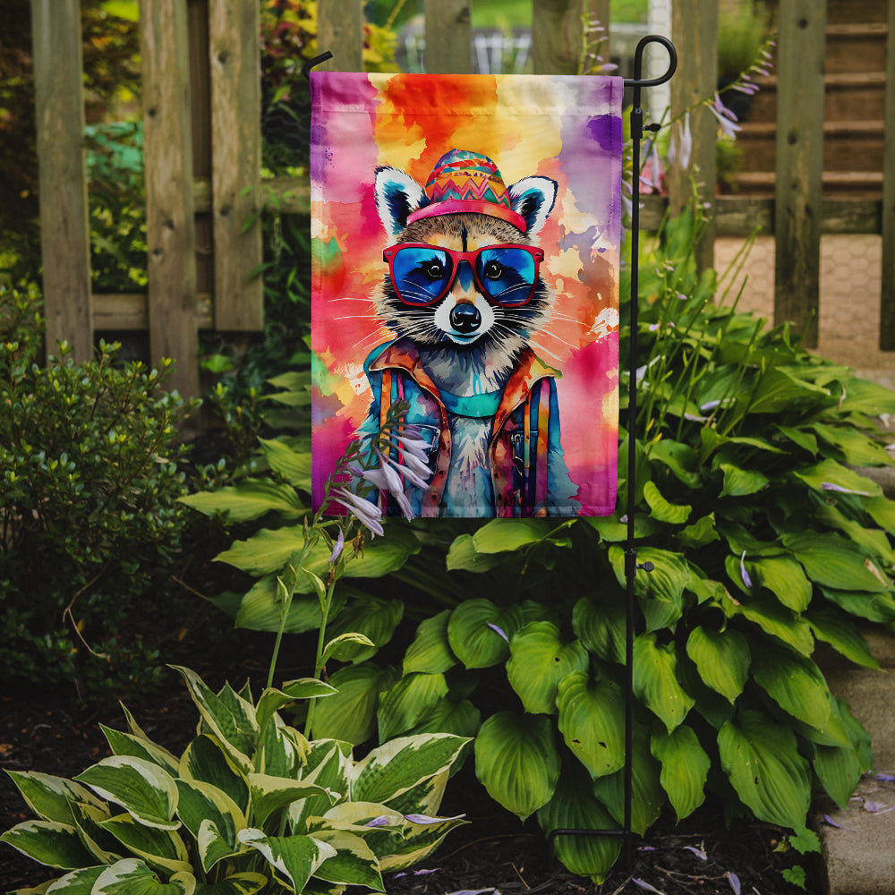 Hippie Animal Raccoon Garden Flag