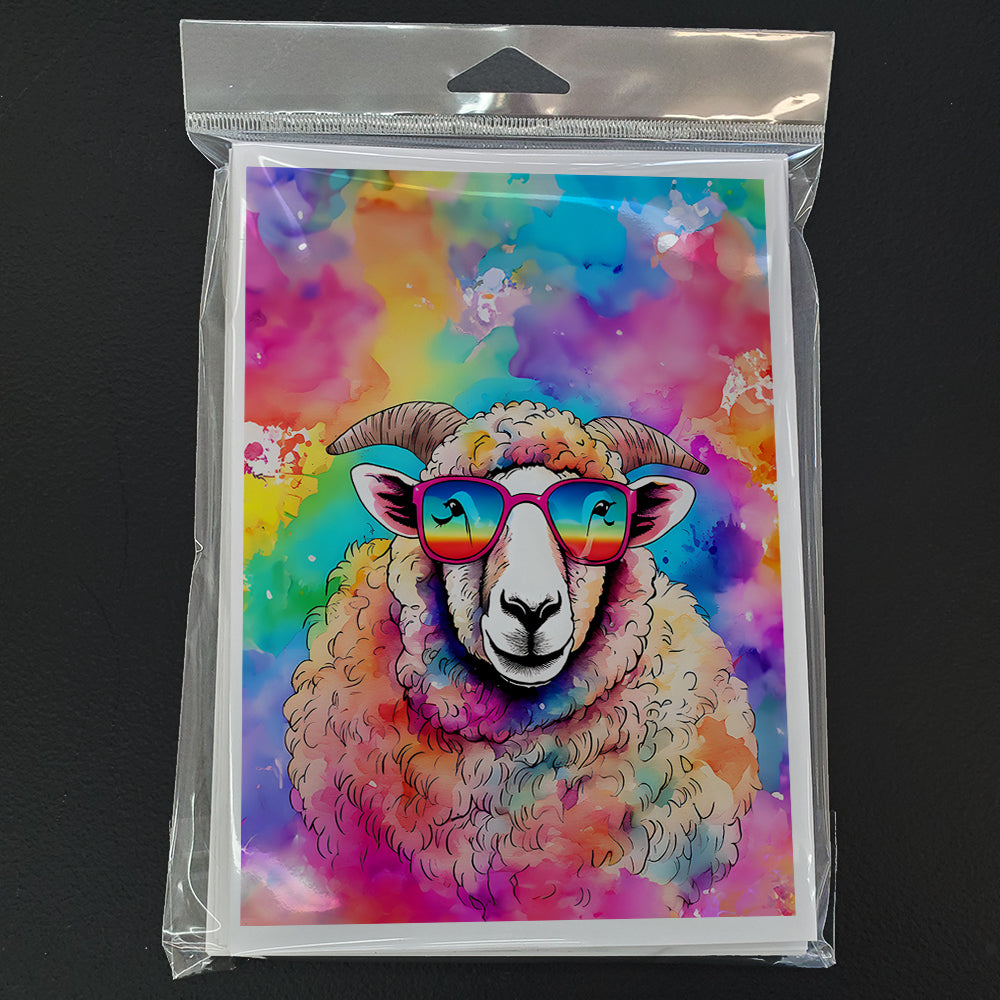 Hippie Animal Sheep Greeting Cards Pack of 8