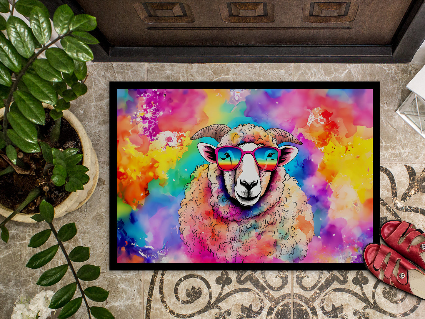 Hippie Animal Sheep Doormat