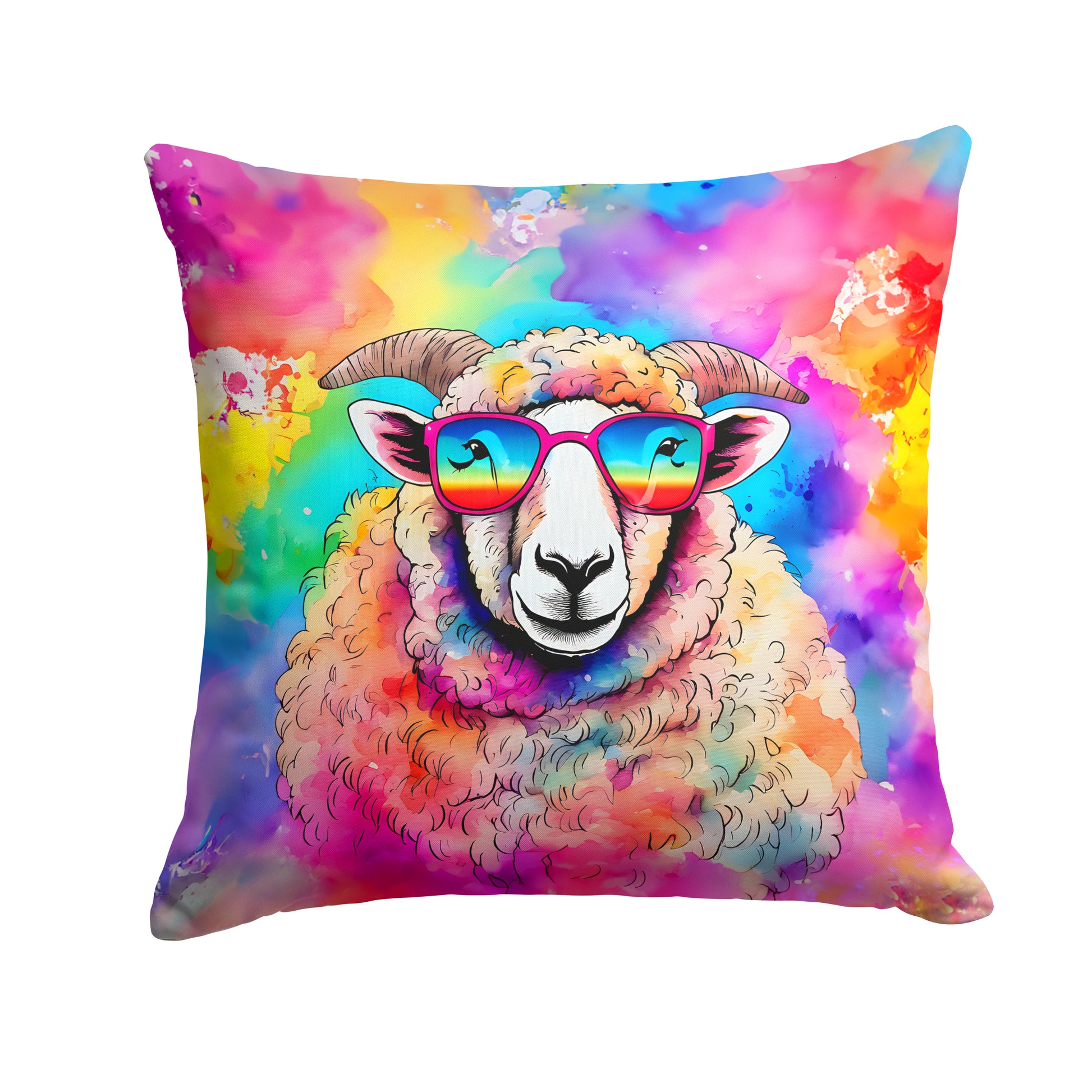 Buy this Hippie Animal Sheep Throw Pillow