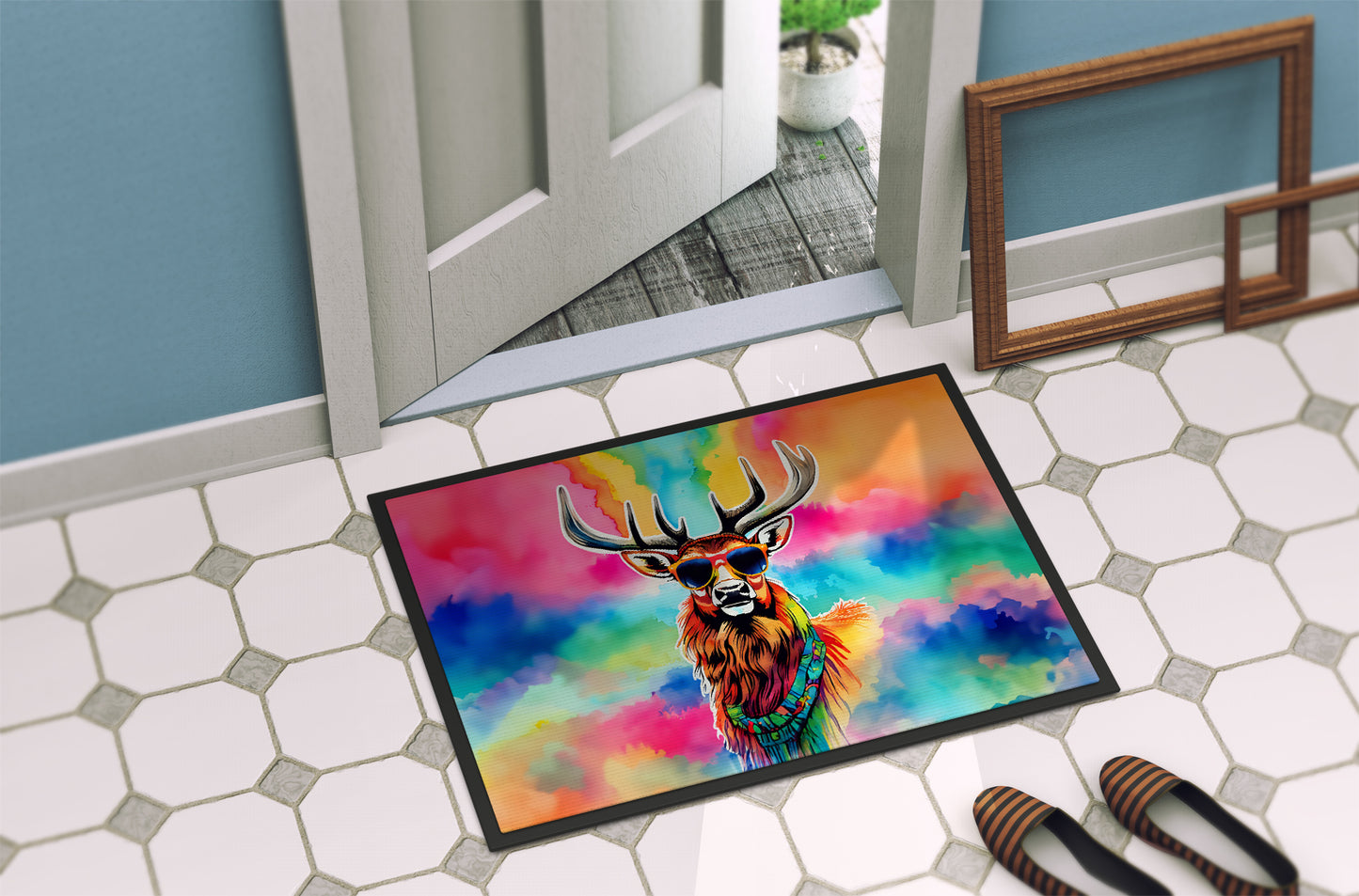 Hippie Animal Stag Deer Doormat