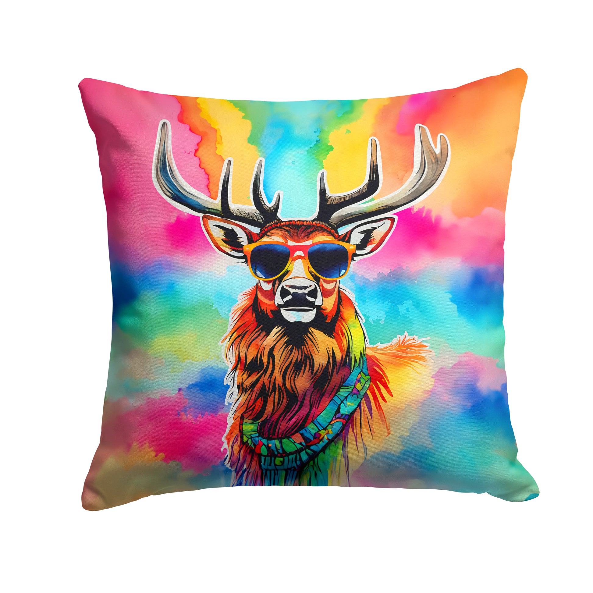 Buy this Hippie Animal Stag Deer Throw Pillow