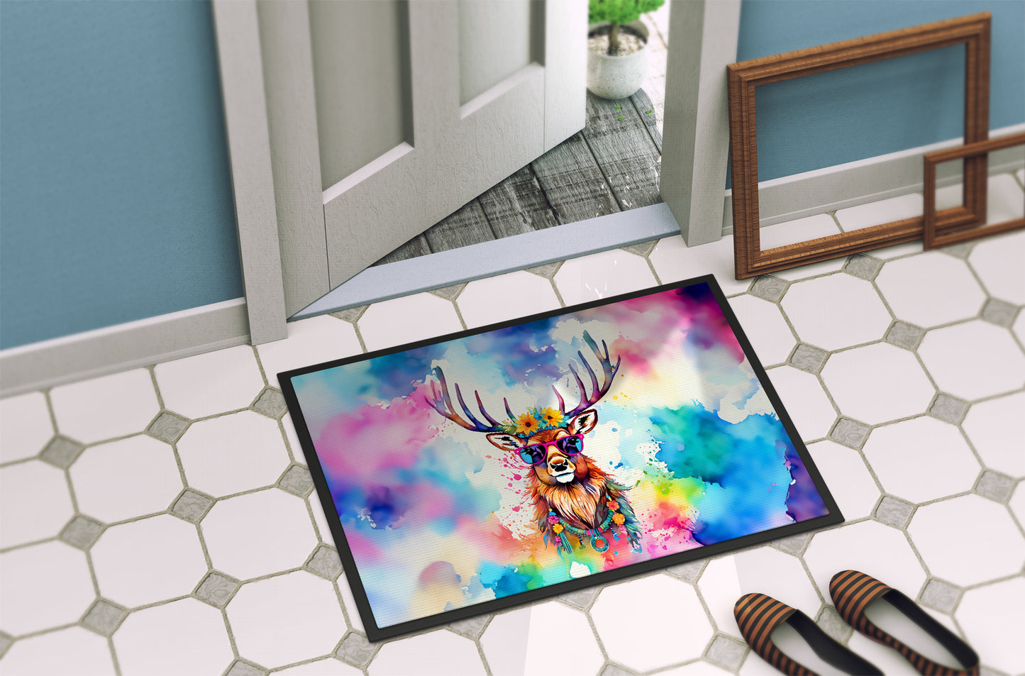 Hippie Animal Stag Deer Doormat