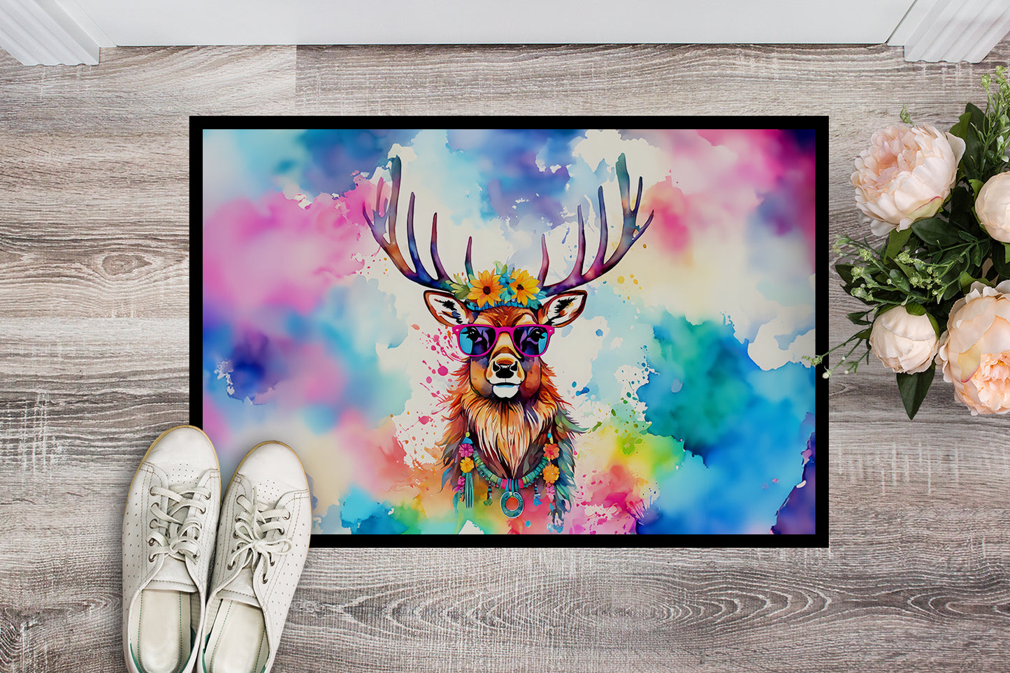 Hippie Animal Stag Deer Doormat