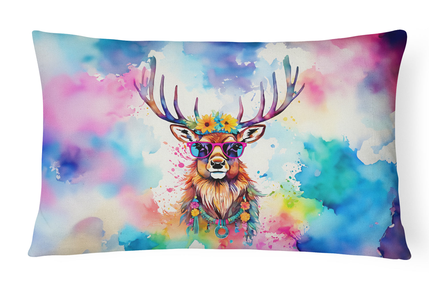 Buy this Hippie Animal Stag Deer Throw Pillow