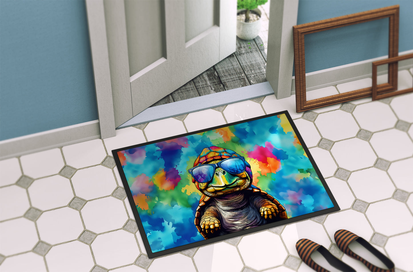 Hippie Animal Tortoise Turtle Doormat