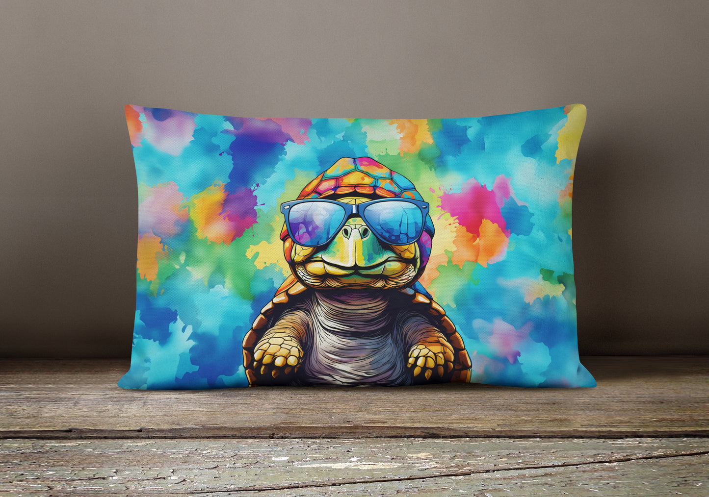 Hippie Animal Tortoise Turtle Throw Pillow