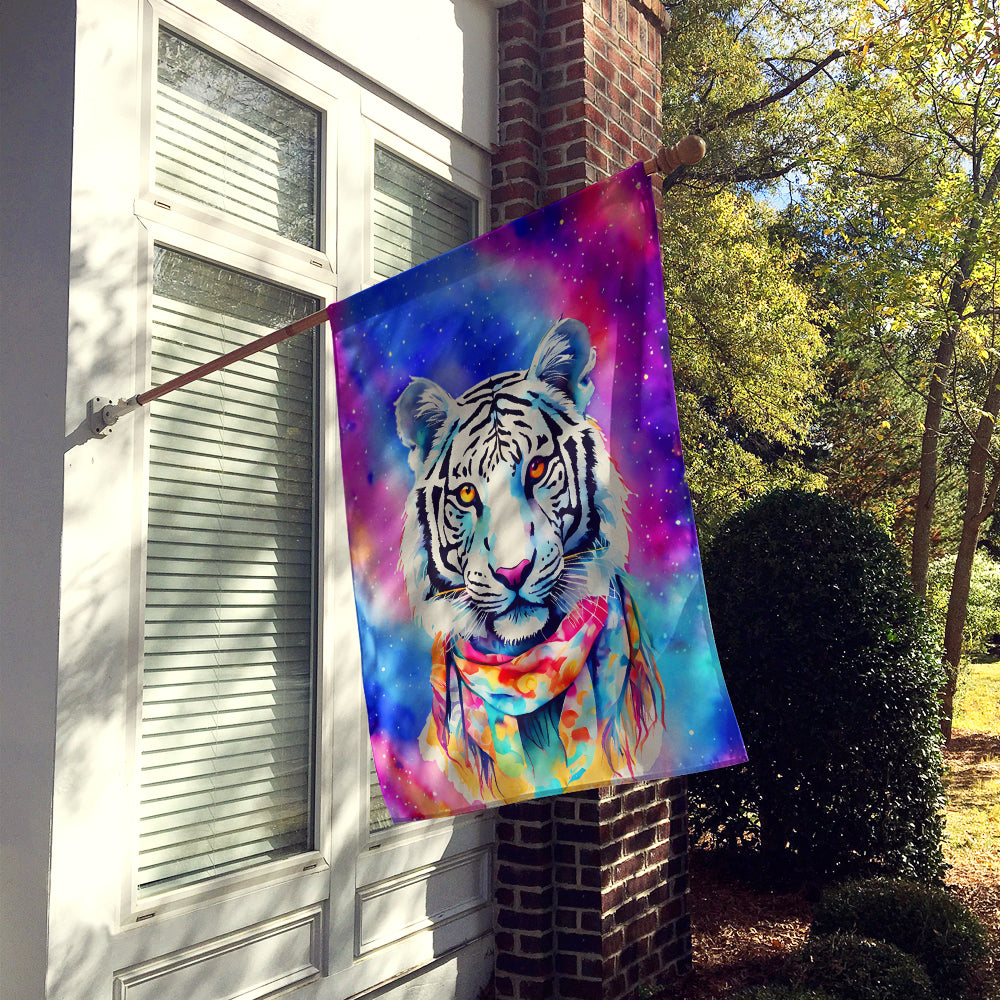 Hippie Animal White Tiger House Flag