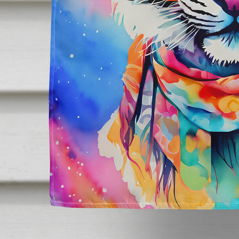 Hippie Animal White Tiger House Flag