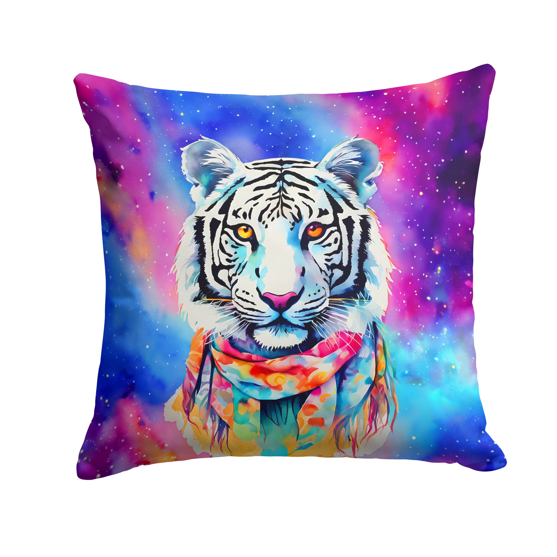 Buy this Hippie Animal White Tiger Throw Pillow