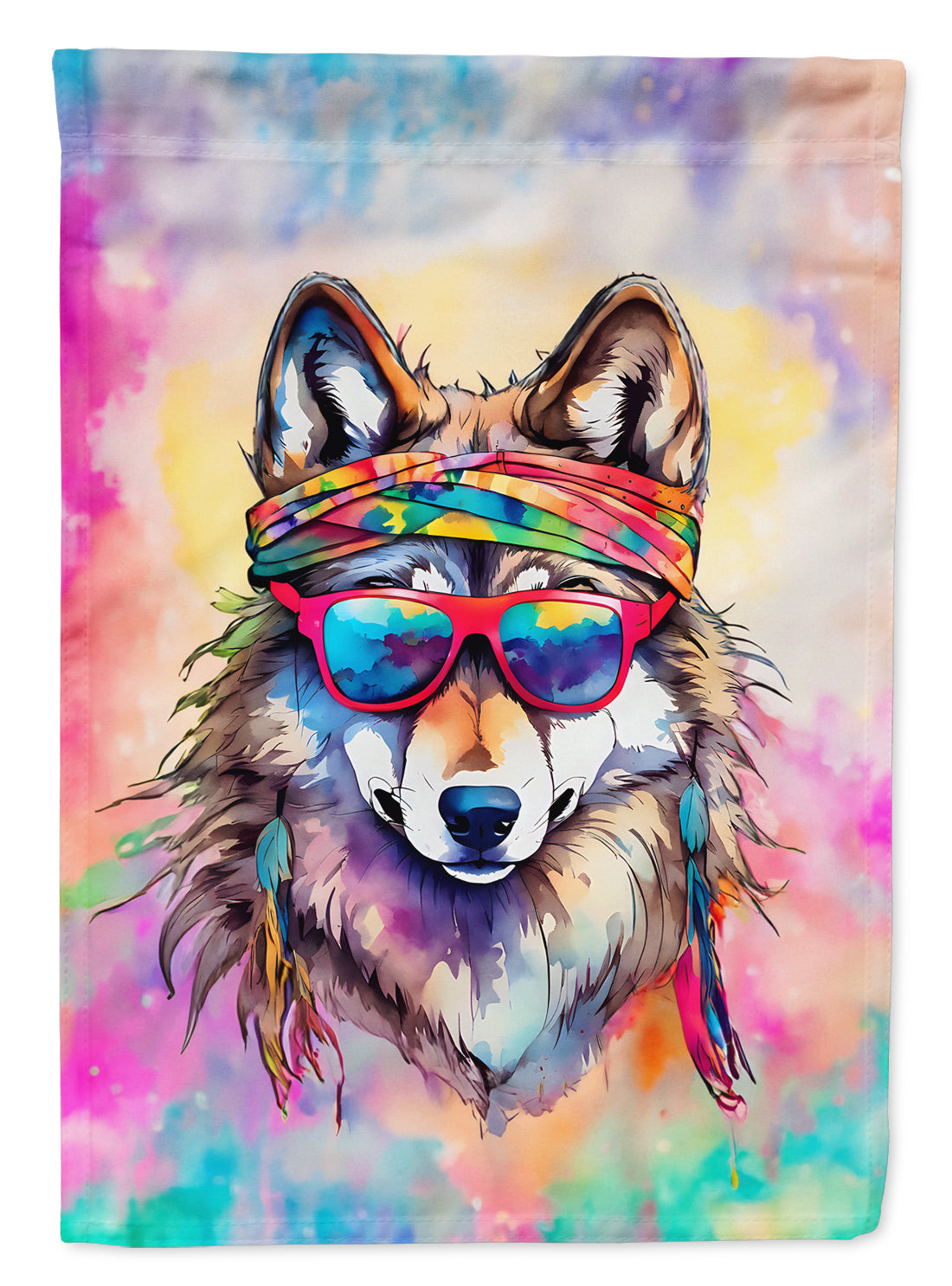 Buy this Hippie Animal Wolf House Flag