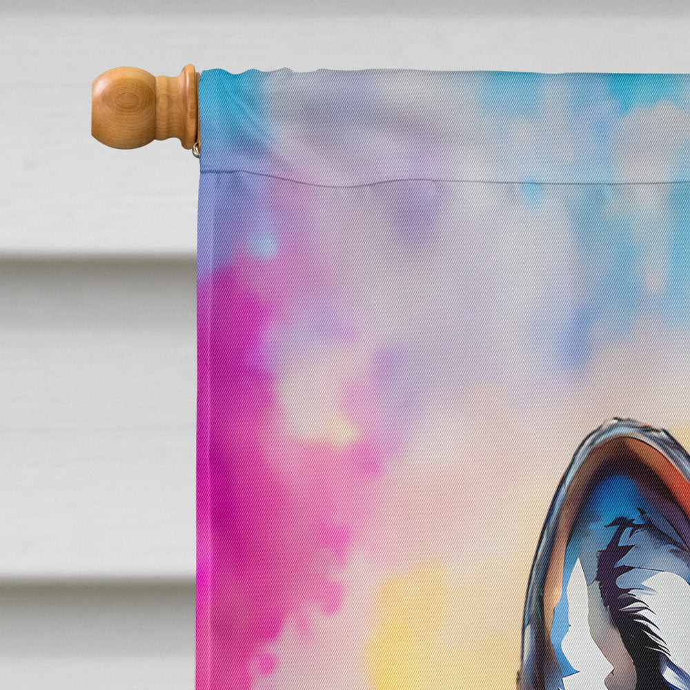 Hippie Animal Wolf House Flag