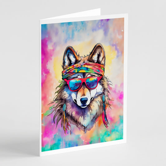 Buy this Hippie Animal Wolf Greeting Cards Pack of 8