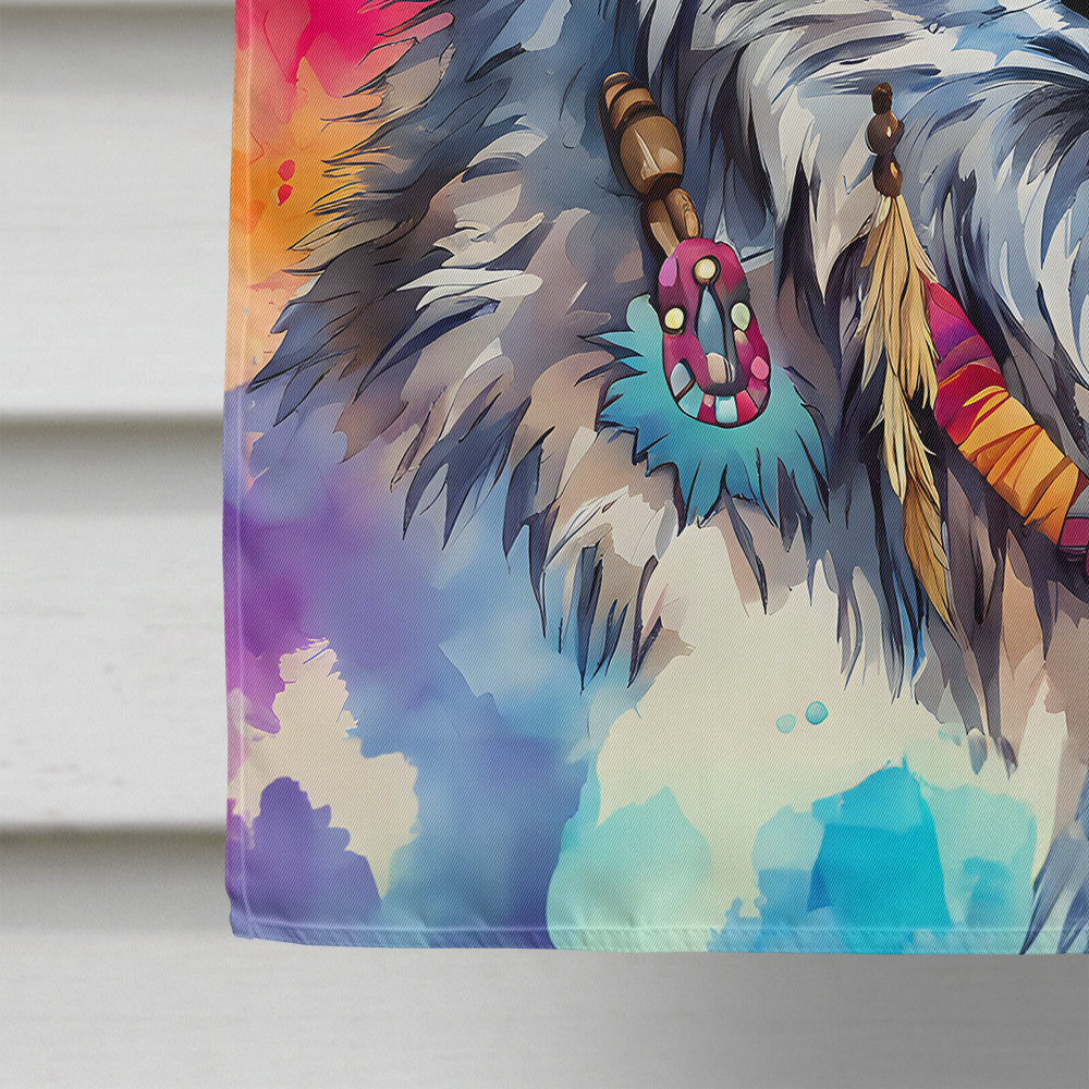 Hippie Animal Wolf House Flag