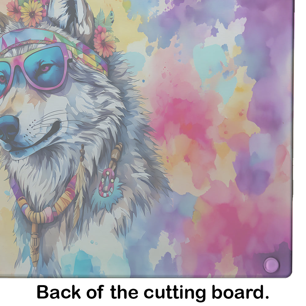 Hippie Animal Wolf Glass Cutting Board