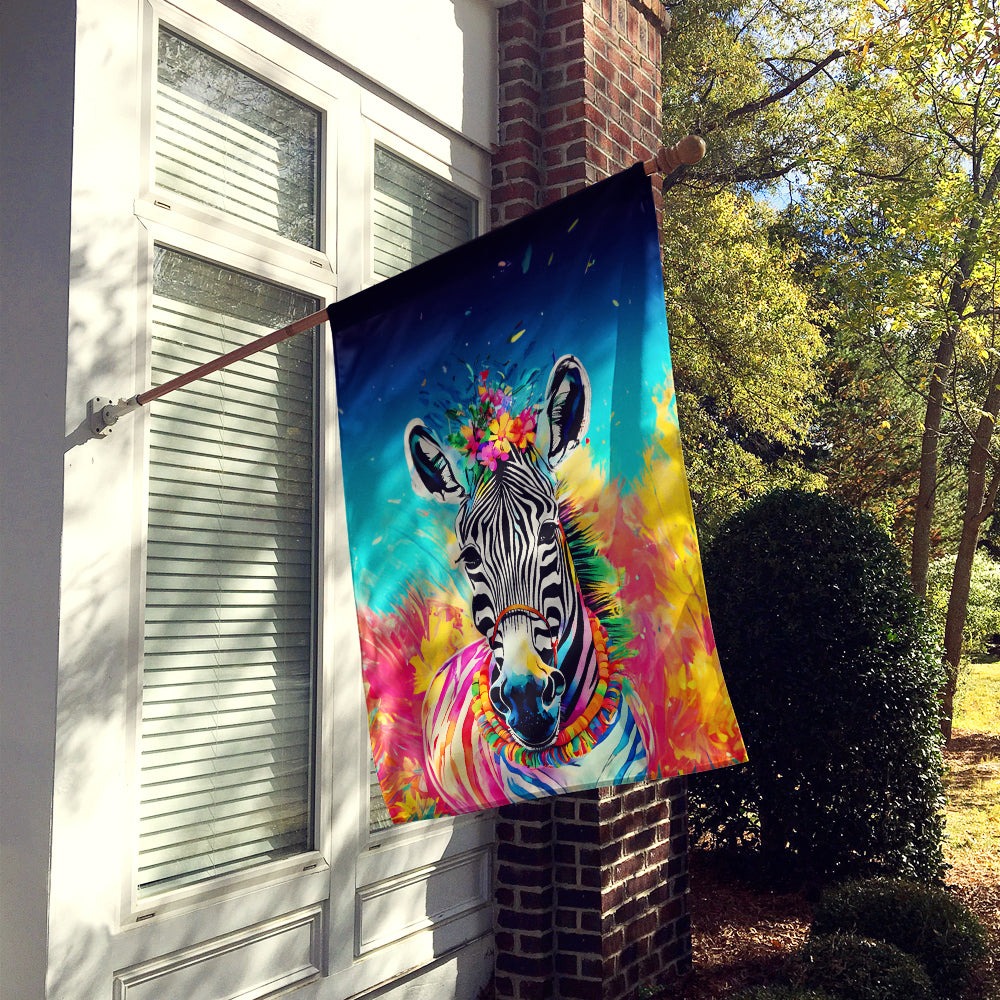 Hippie Animal Zebra House Flag