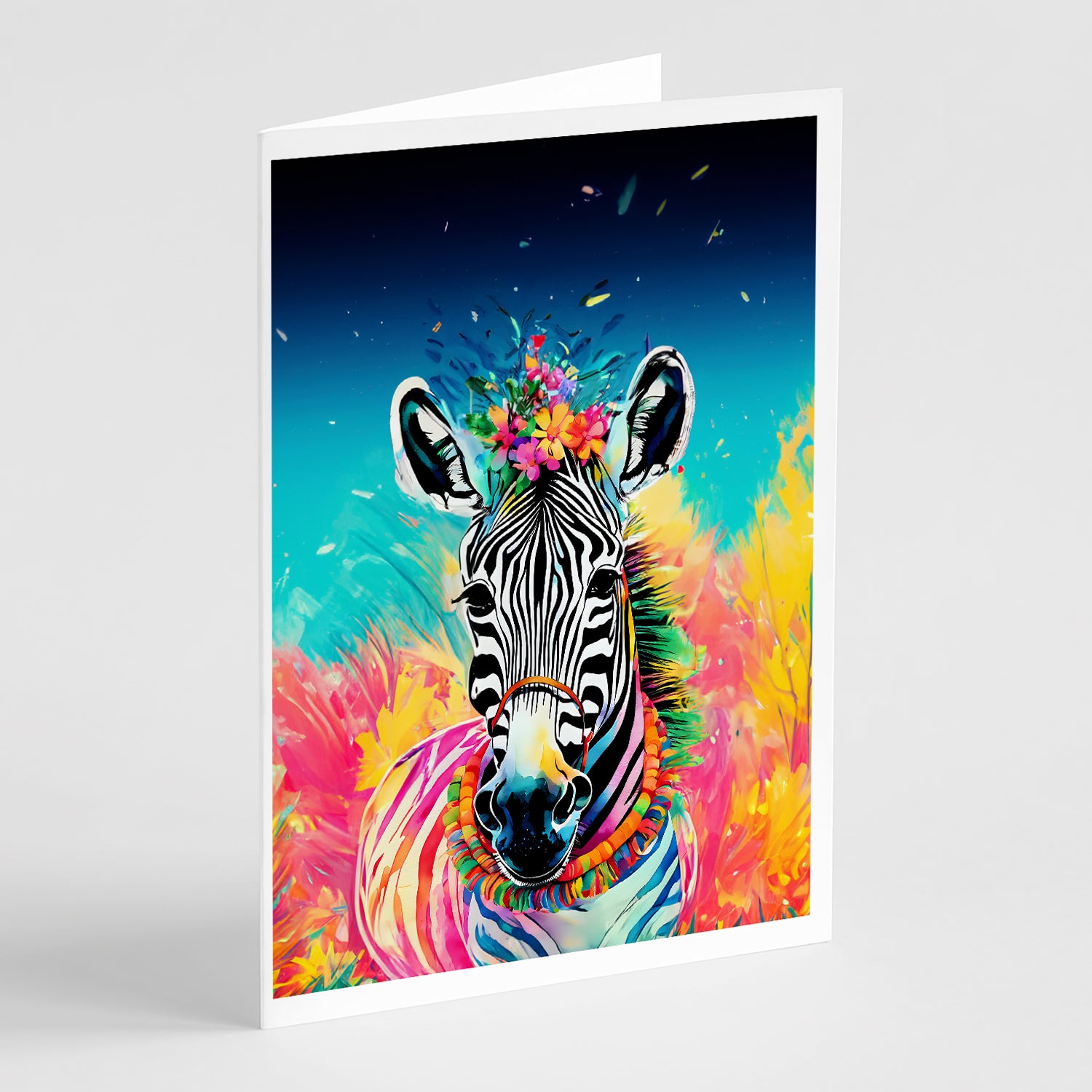 Buy this Hippie Animal Zebra Greeting Cards Pack of 8