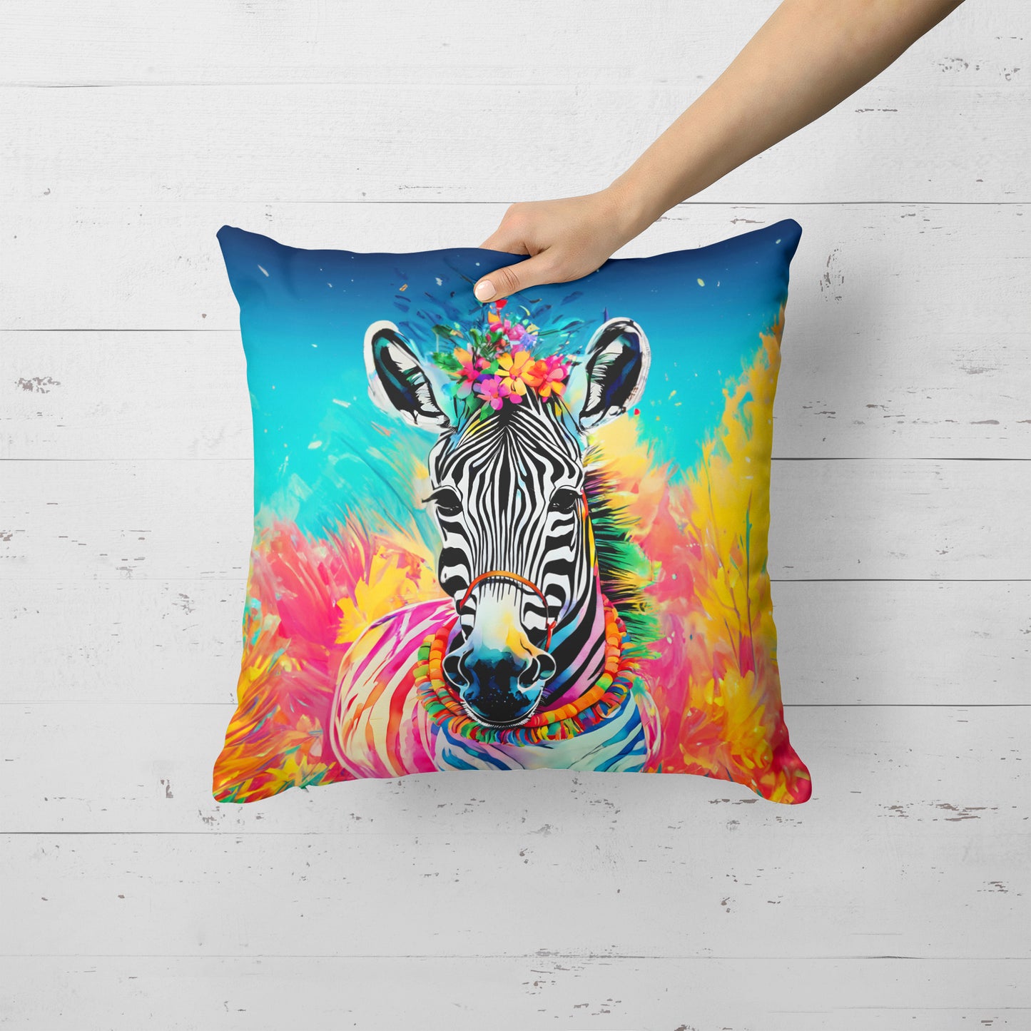 Hippie Animal Zebra Throw Pillow