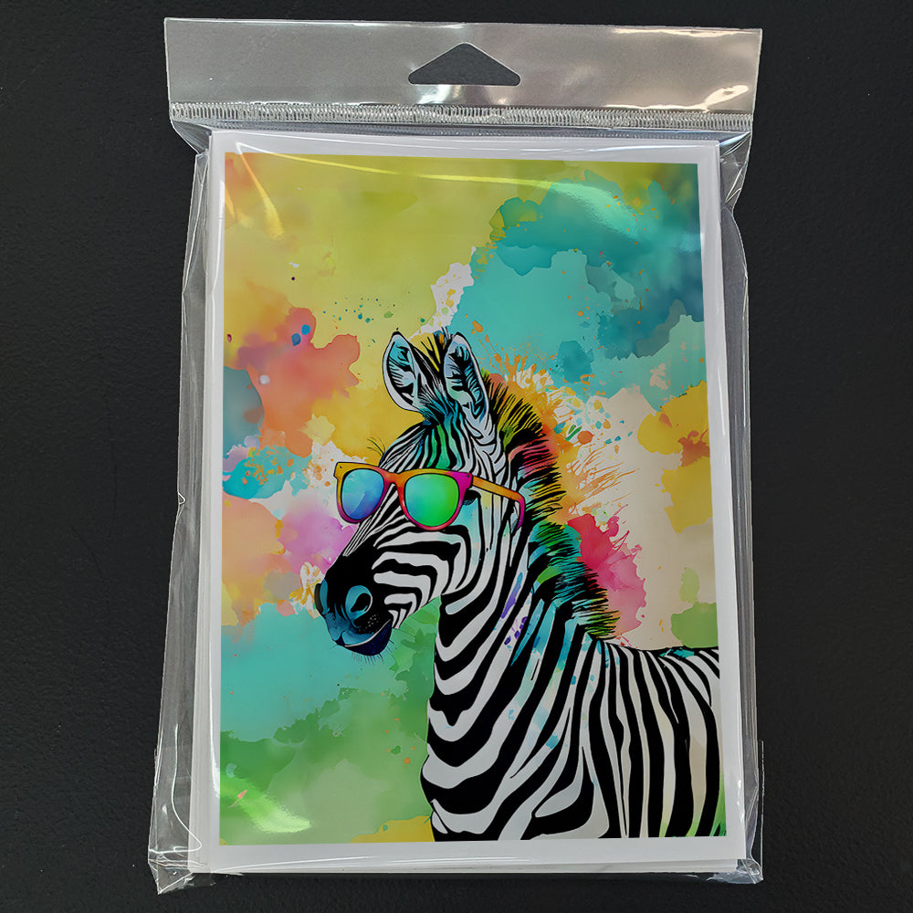 Hippie Animal Zebra Greeting Cards Pack of 8